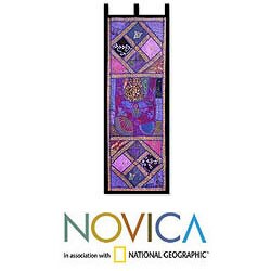 Cotton 'Midnight Extravaganza' Wall Hanging (India)