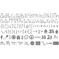 Sizzix Eclips Birthday and Bean Pole Alphabet Cartridge