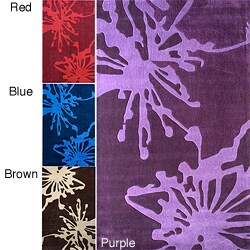 Handmade Alexa Norwegian Sky Fireworks Splash Rug (7'6 x 9'6)