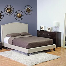 Aisling Cream Fabric Queen Platform Bed