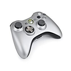 Xbox 360 - Silver Wireless Controller - By Microsoft