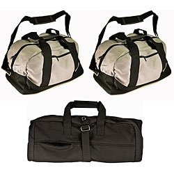 Bush Large Cream Duffel Bag and Black Garment Bag Set