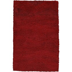 Hand Woven Tigris Burgundy Wool Rug (2'6 x 8').