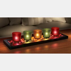 Sarah Peyton 5-piece Jewel Tone Candle Tray