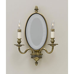 Bernadette 2-Light Aged Brass Wall Sconce