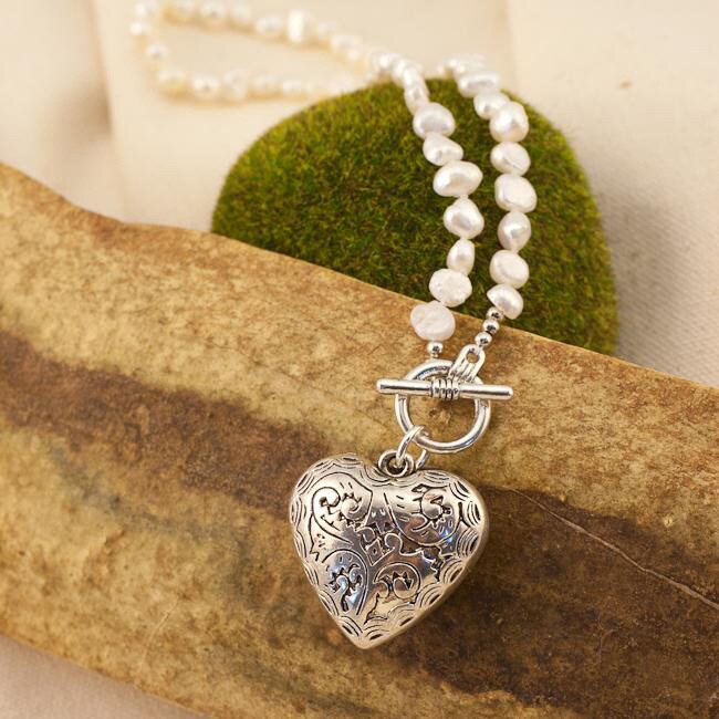 Tibetan Silver 'Alice' Freshwater Pearl Necklace
