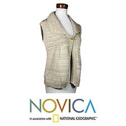 Women's Natural Cotton 'Cappuccino' Vest (Guatemala)