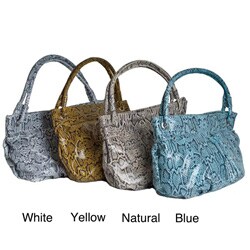 Michael Rome 9437 Medium Snake Embossed Hobo Bag