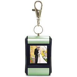 Green Rounded Digital Photo Keychain