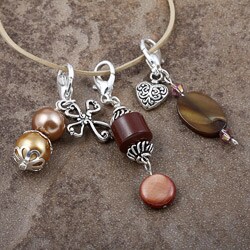 JonCar Fashion Forward Jewel-tone Charms (Set of 3)