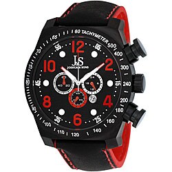 Joshua & Sons Men's Oversized Chronograph Stainless Steel Sport Watch