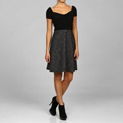 Tiana B. Women's Twofer Jersey Bodice Woven Skirt Dress