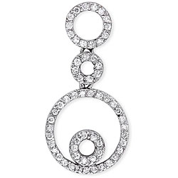 Sterling Silver Cubic Zirconia Circle Pendant