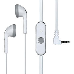 Premium LG Cosmos VN250 White Stereo Handsfree Earphone/ Earpiece