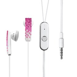 Motorola Droid X MB810 Pink Rhinestone Diamante Handsfree Headset