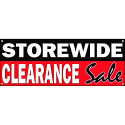 Storewide Clearance Sale Vinyl Banner (8' x 3')