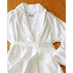 Unisex Cotton Velour Shawl Collar Spa Bath Robe