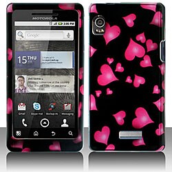 Motorola Droid 2 Raining Heart Snap-on Protective Case Cover