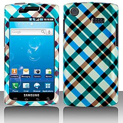 Samsung Captivate Blue Plaid Snap-on Protective Case Cover