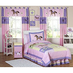 JoJo Designs Pink/ Purple 4-piece Twin-size Comforter Set