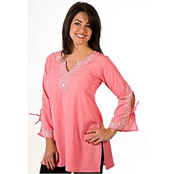 Women's Soft Crepe Pink Kurti/ Tunic (India)