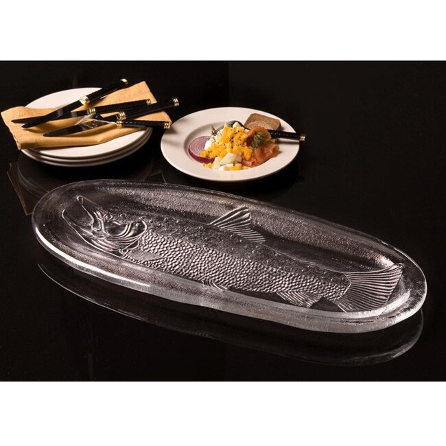 Glass Salmon Platters (Pack of 4)