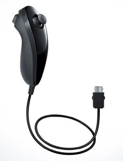 Wii - Black Nunchuk Controller