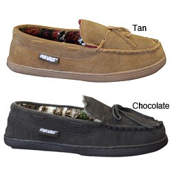 Muk Luks Men's Printed Berber Suede Moccasins