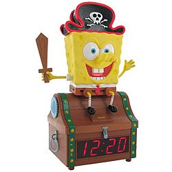 Nickelodeon SpongeBob Treasure Chest Clock Radio