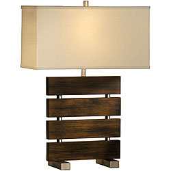 Nova Lighting 'Divide' 1-light Wood Reclining Table Lamp