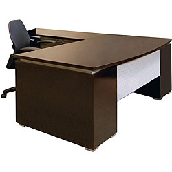 Mayline Eclipse Bowfront Desk with Return and Pedestals