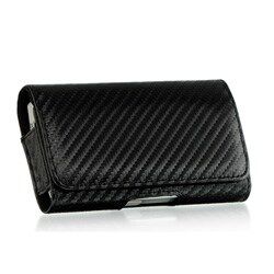 T-Mobile my Touch 3G Slide Carbon Fiber Style Horizontal Belt Clip Case