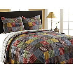 Caftan 3-piece Queen-size Reversible Quilt Set