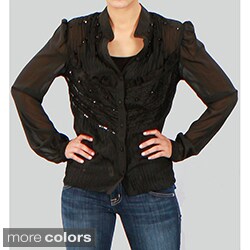 Kaelyn Max Women's Long Sleeve Mandarin Collar Blouse