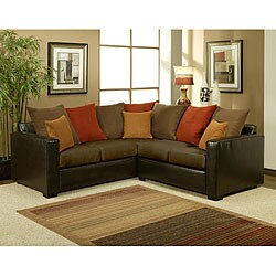 Bailey 2-piece Suede Sectional Sofa