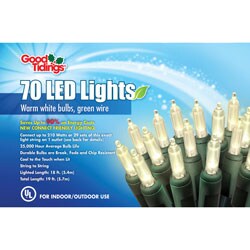 Holiday Incandescent-style 70 Warm White LED Lights String