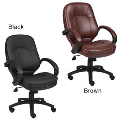 Boss LeatherPlus Bonded Leather Executive Chair