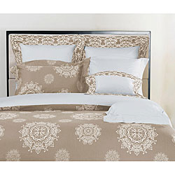 Medallion Taupe Queen-size Duvet Cover Set