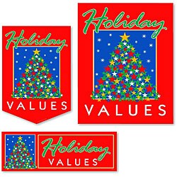 'Holiday Values' 22-piece Sign Kit