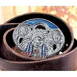 American Coin Treasures Buffalo Nickel Enamel Belt Buckle