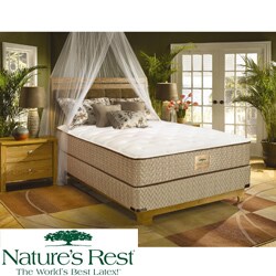Nature's Rest by Spring Air Solitude Plush Zoned Latex Foam California King-size Mattress Set