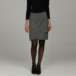 Sharagano Women's Tweed Asymmetrical Hem Pencil Skirt