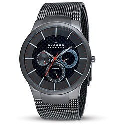 Skagen Men's Grey Titanium Multifunction Mesh Watch