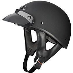 Raider Flat Black Shorty Helmet 