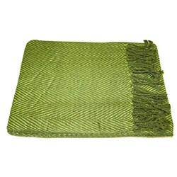 Silk Olive Green Throw (India)