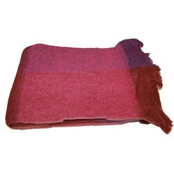 Mohair Blend Fuchsia Throw (India)