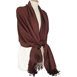 Peach Couture Hand-knotted Chocolate Brown Wrap