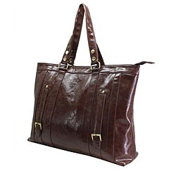 Nunzia Women's Giana Brown 17-inch Laptop Tote