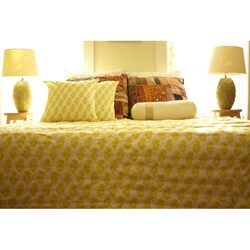 Organic Cotton Juliette Jaune Queen-size Quilt (India)