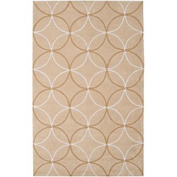 Hand-tufted Beige Geometric Rug (8' x 11')